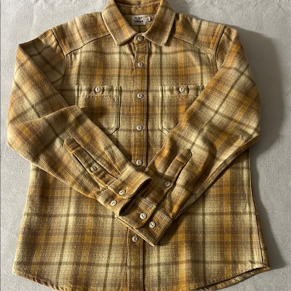 Flint and Tinder Yellow Plaid Shirt